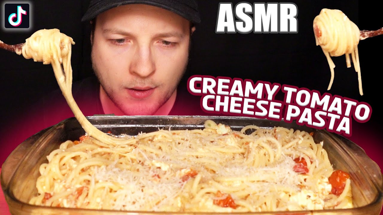 ASMR BAKED FETA PASTA FROM TIKTOK MUKBANG | No Talking Eating Sounds | Chill Down ASMR