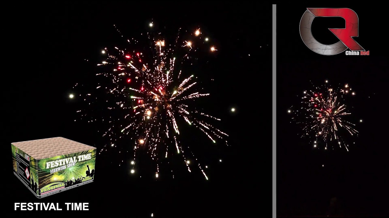 Festival Time - China Red - vuurwerk met inhoud