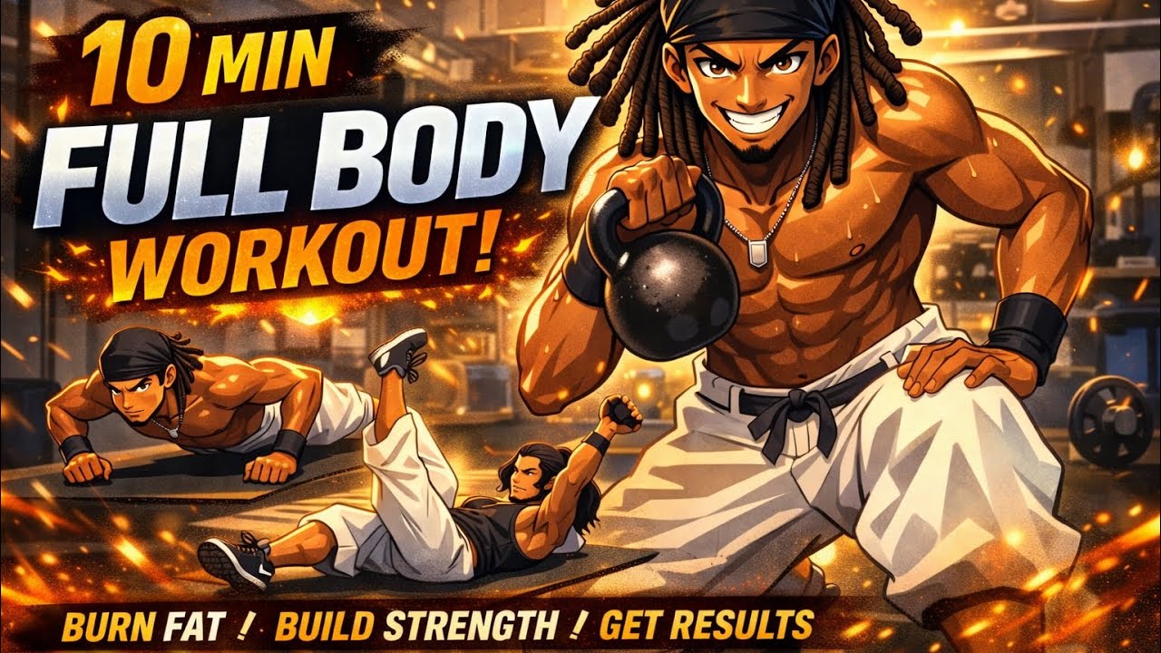 10-Minute Full Body Workout (No Equipment) | Quick Follow-Along – No Excuses