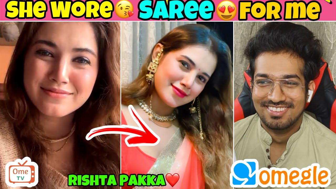 She Wore Saree For Me on Omegle 😍 || Flirting and Roasting Ometv