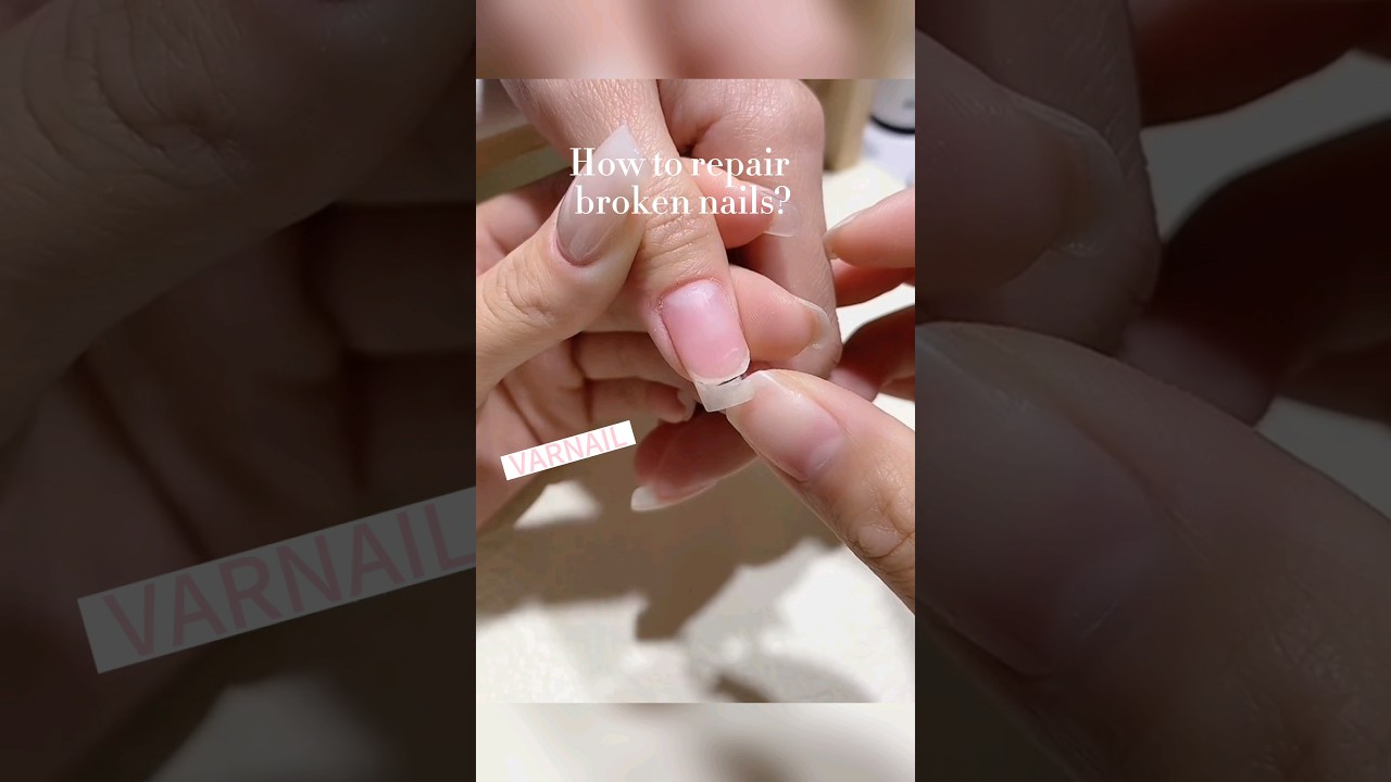 😍Try This Nail Hack for Repairing Broken Nails! VARNAIL Fiber Gel! #varnail #nails #crackednails