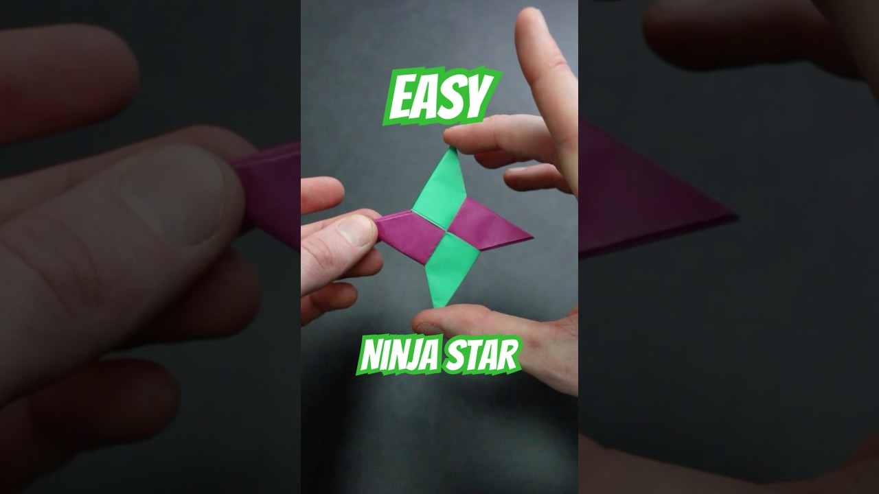 Ninja Star Easy Origami Shuriken Tutorial