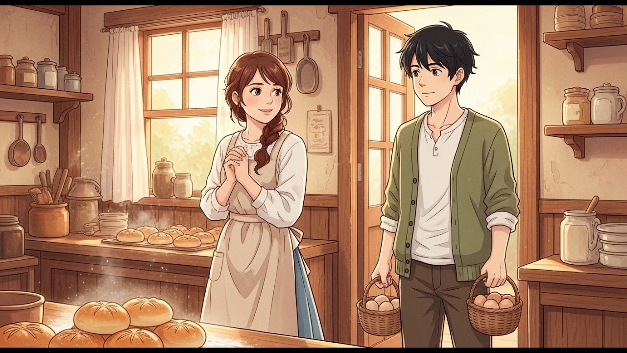 A Small Bakery at Sunrise and the Soft Courage of First Love 🥖 Ghibli-Style ASMR