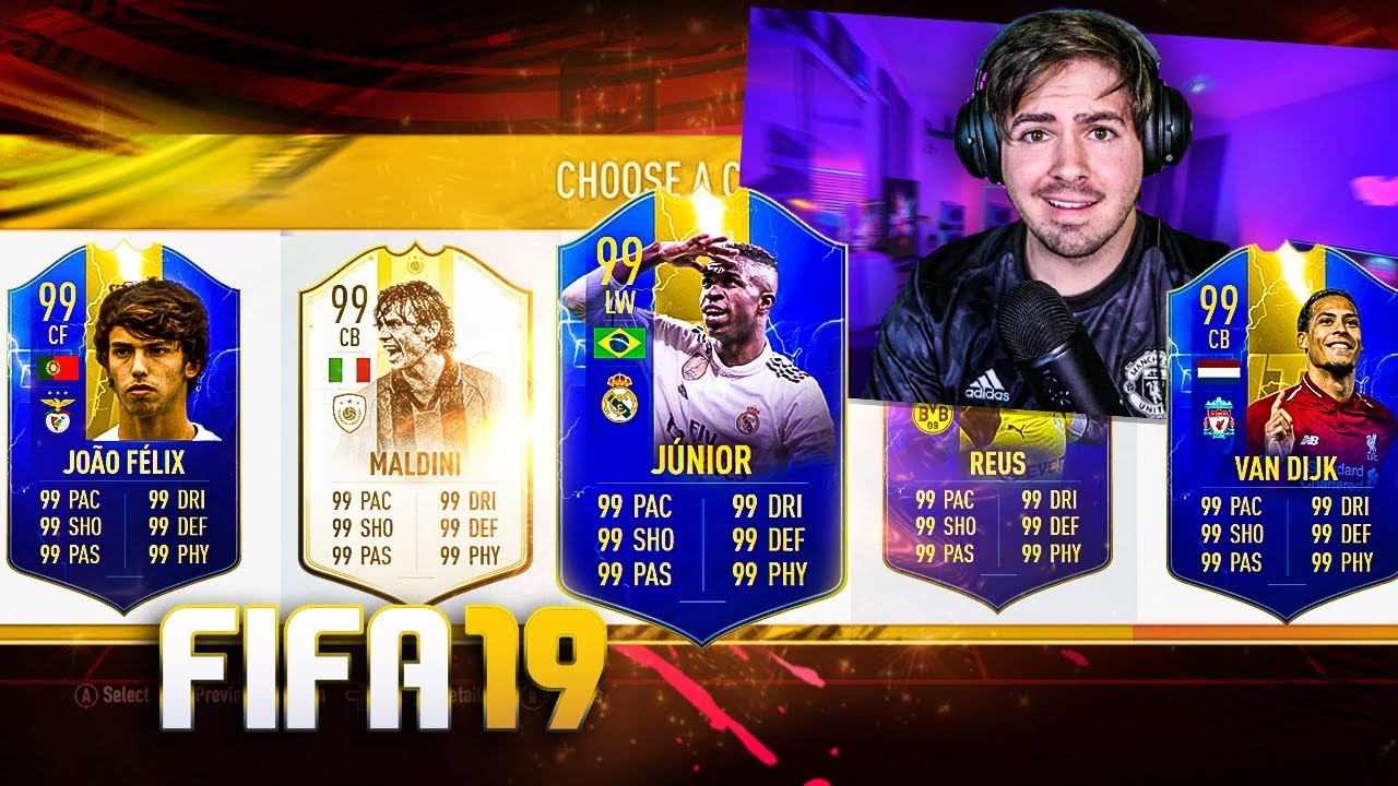 FUT DRAFT DOS TOTS DAS MAIORES PROMESSAS DO FUTEBOL MUNDIAL!!! FELIX E VINI JR!!!