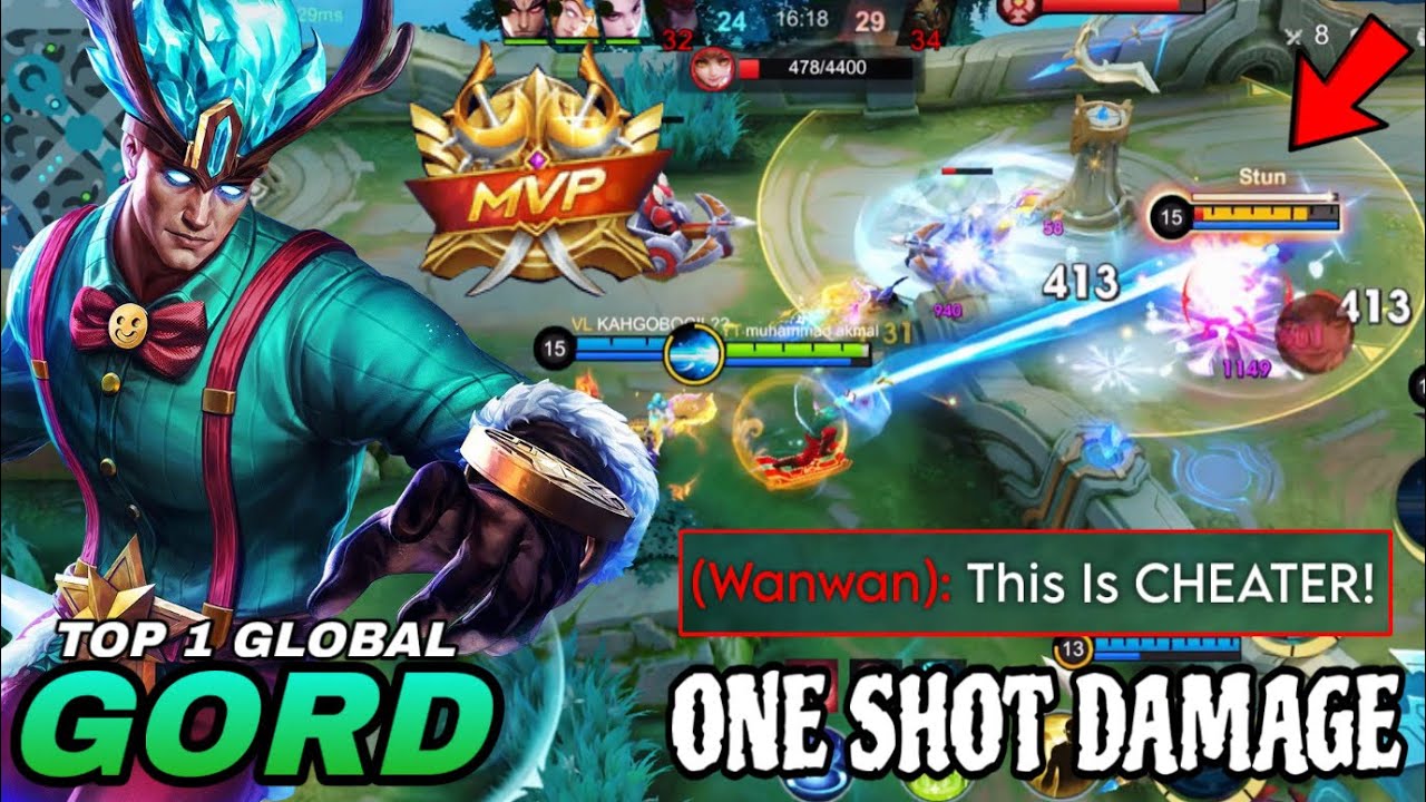 MVP!! GORD CHRISTMAS SKIN BEST BUILD MIDLANE!! - BUILD TOP 1 GLOBAL GORD ~ MOBILE LEGENDS