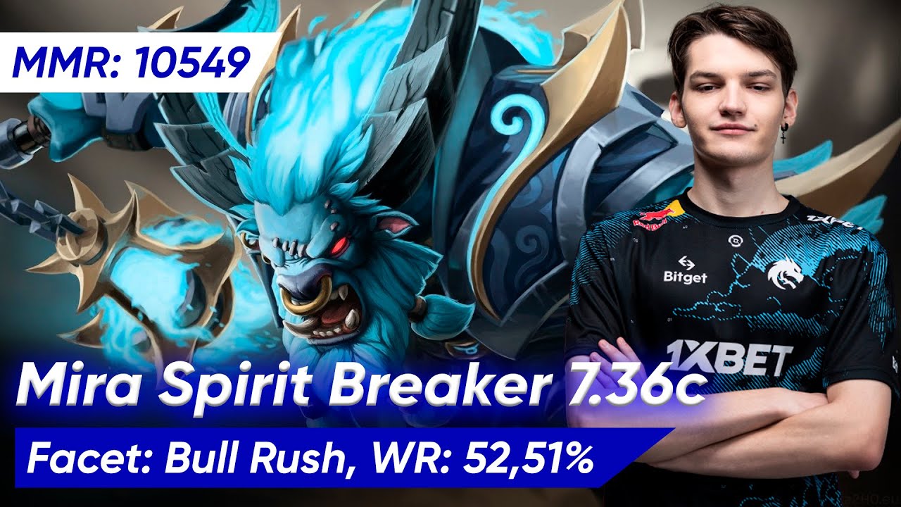 🐏 Mira SPIRIT BREAKER 7.36 SUPPORT | Dota 2 Pro Gameplay
