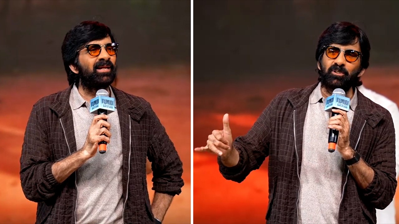 Mass Maharaja Ravi Teja Speech #irumudi  Movie Trailer Launch Event || MTB