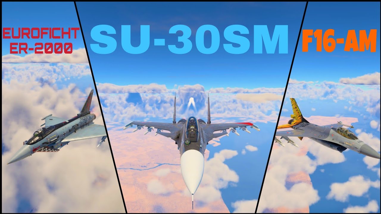 ⚡ Eurofighter &bull; Su-30SM &bull; F-16AM | Top-Tier Jet Gameplay | War Thunder Air RB