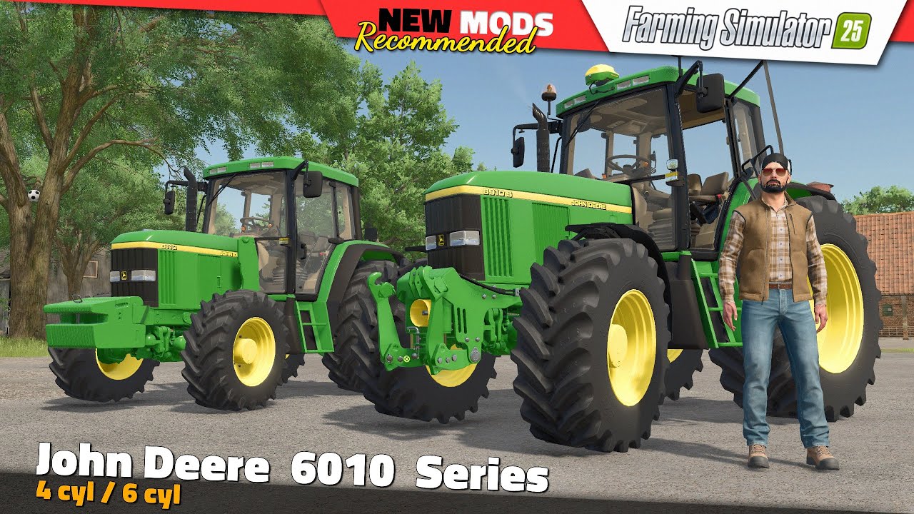 FS25 | John Deere 6010 Series (4 cyl / 6 cyl) - Farming Simulator 25 Mods Review QHD