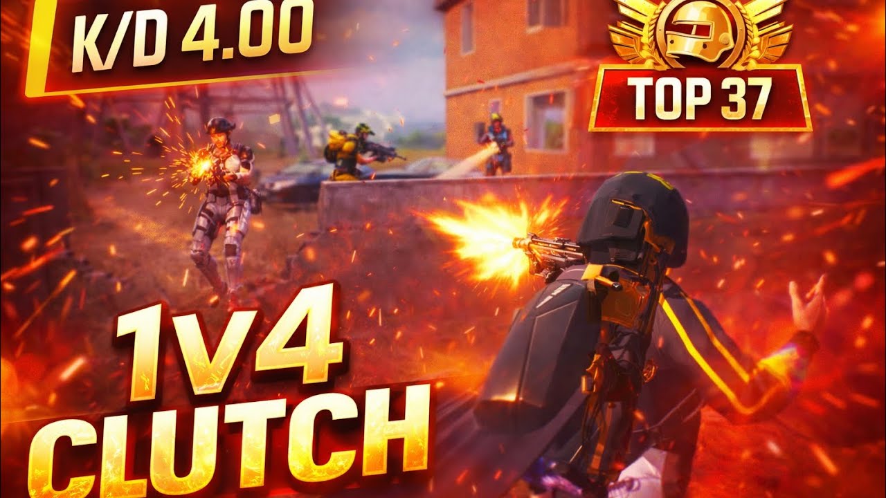 Безумный клатч 1 на 4 🔥 ТОП-37 АЗИЯ PUBG Mobile (KD 4.00)