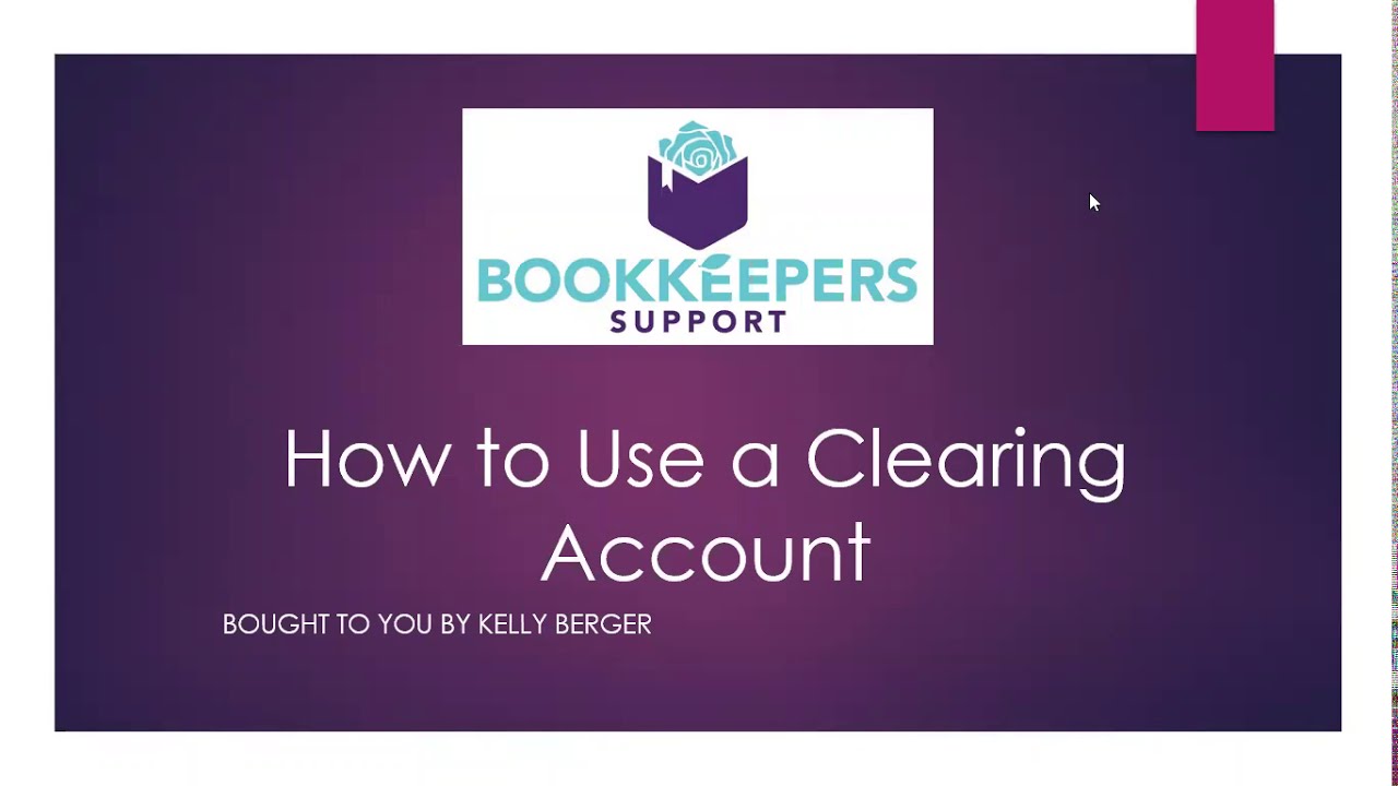 How to use Clearing Accounts