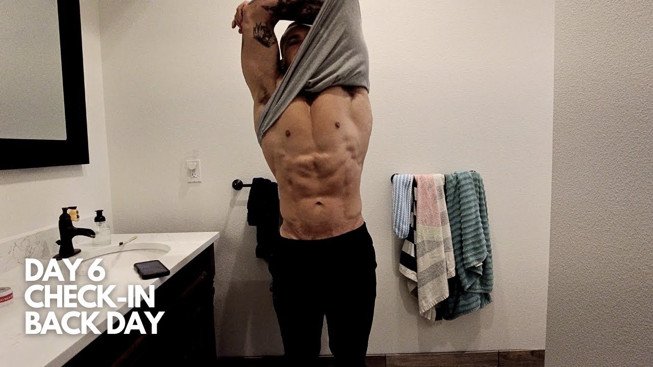 Day 6 check-in post back workout.