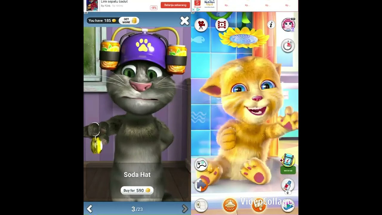 Talking Tom Cat 2 vs Talking Ginger Gameplay