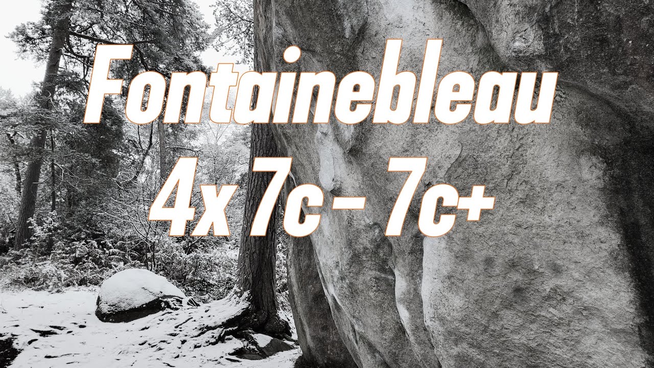 Bouldering in Fontainebleau - 4 Boulders in the 7c range