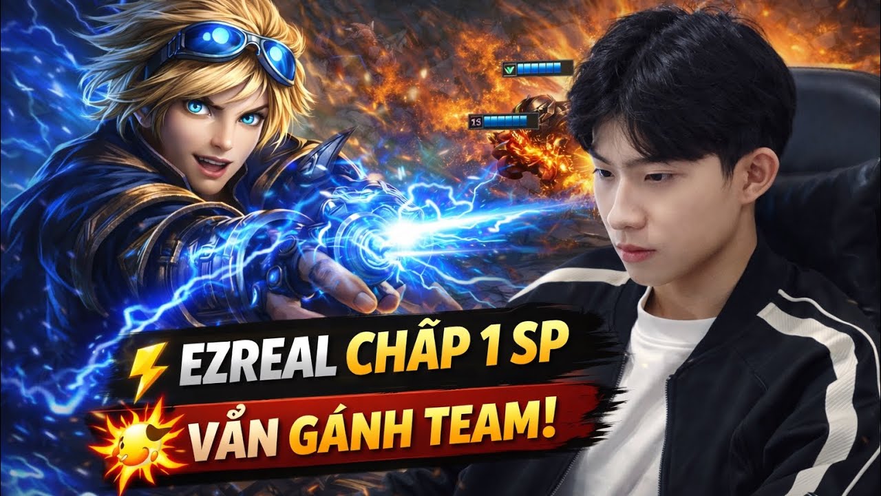 Cùng Ezreal chấp 1 SP hại não cực căng khi đối đầu với Zeri