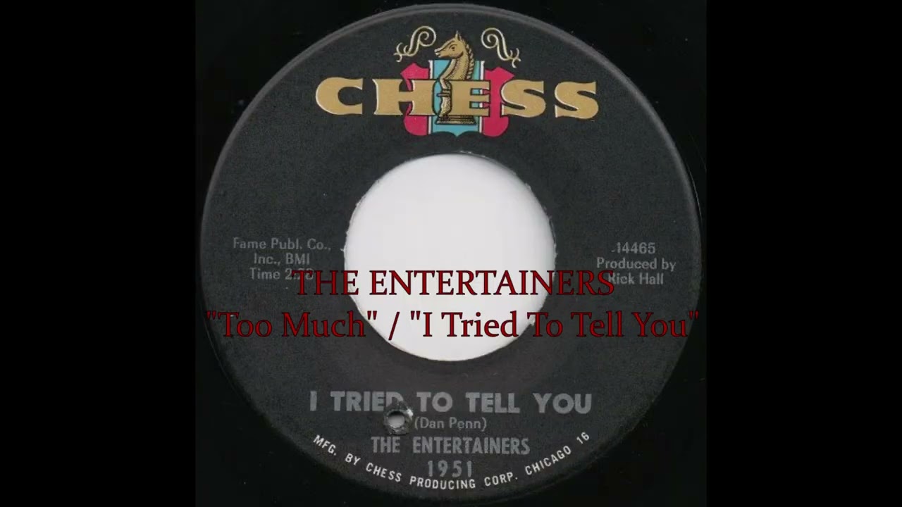 ■ THE ENTERTAINERS  -  Too Much  /  I Tried To Tell You