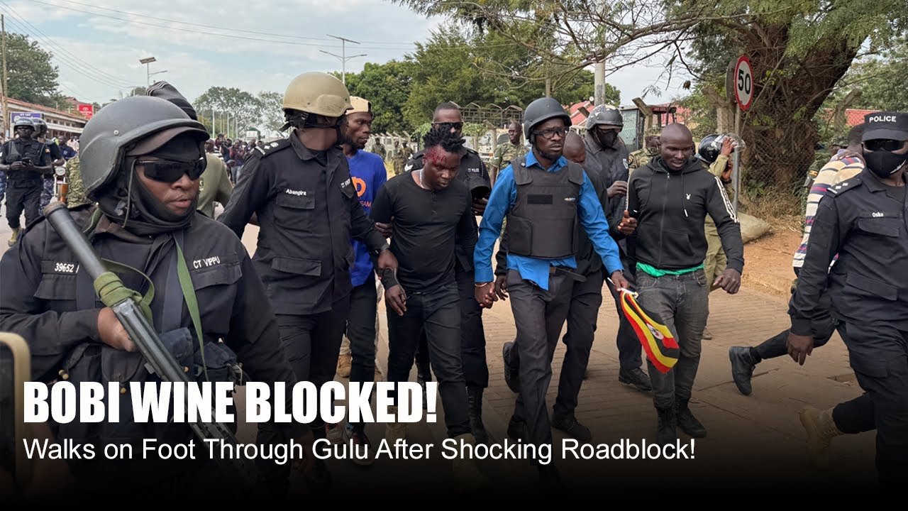 BOBI WINE BLOCKED! Walks on Foot Through Gulu After Shocking Roadblock! #news #viral #nup #bobiwine