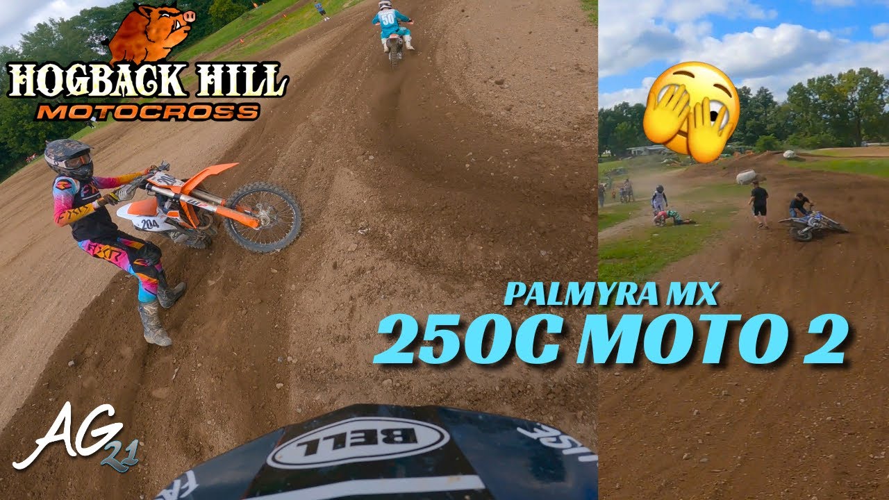 BIG CRASH AFTER THE FINISH | Hogback Hill MX | 250 Novice Moto 2 | 8/27/23