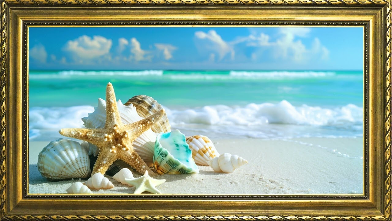 Beach Screensaver 4K | Free Framed TV Art Screensaver | Summer Ambience | Beautiful Screensaver