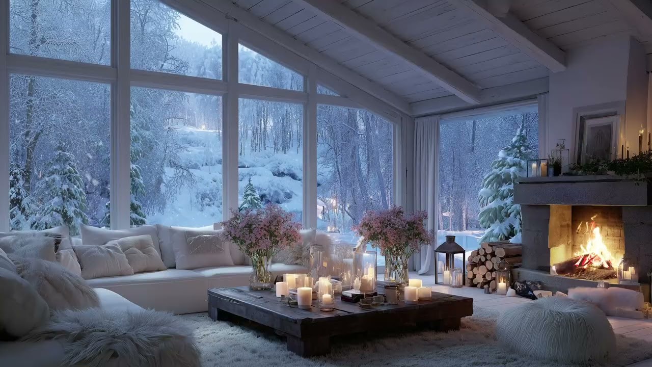 3 Hours Inside a Firelit Piano Room | Slow Music for a Restful Night 🔥🎹🌙