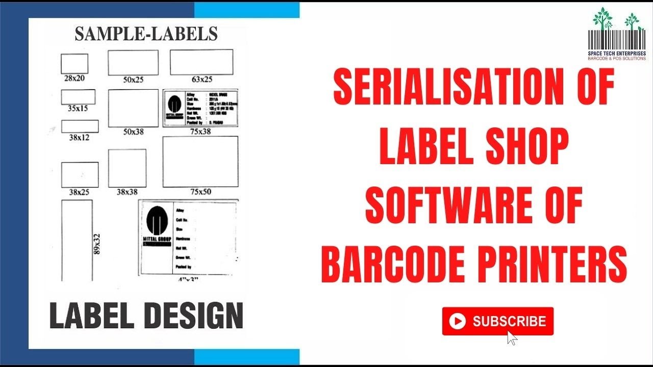 Serialization of Label Shop How To UseMake Label Serialisation Label shop Software in BarcodeTSC/TVS