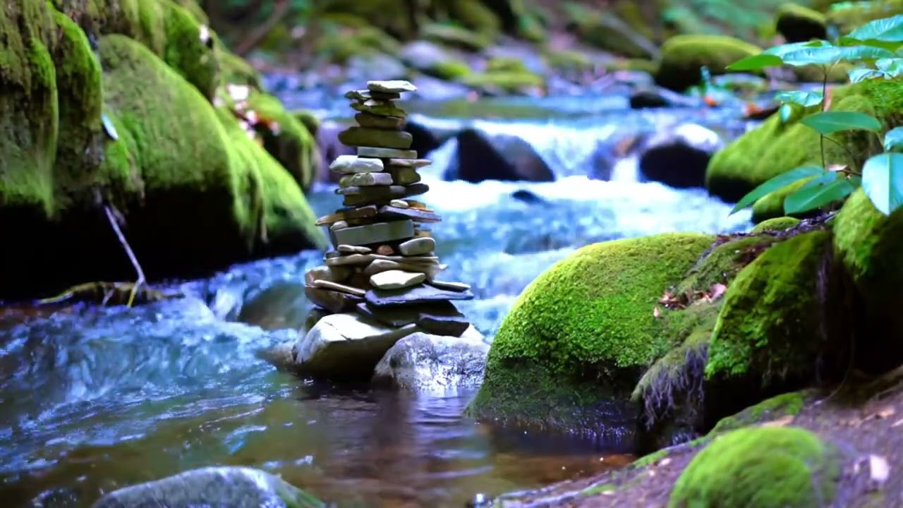 Relaxing Sleep Music & Nature Sounds, Bamboo Water Fountain, Calm Music Quite Time