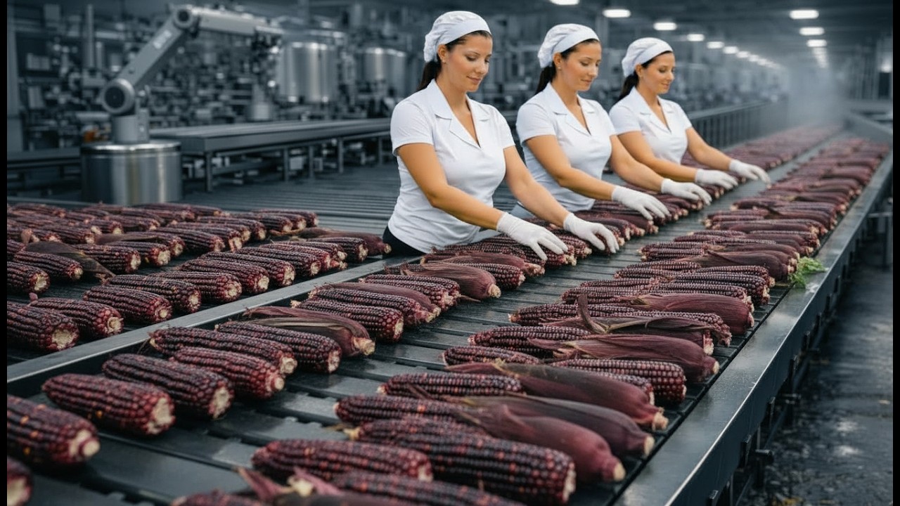 Inside a Modern Purple Corn Juice Factory: Fresh Purple Corn to Bottled Juice (Full Process)
