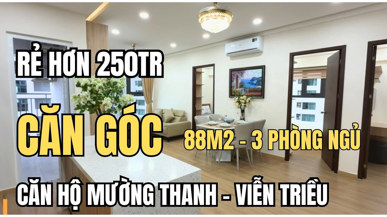 Căn góc giá rẻ 3 phòng ngủ rộng 88m2 || Căn Hộ Mường Thanh Viễn Triều Nha Trang .