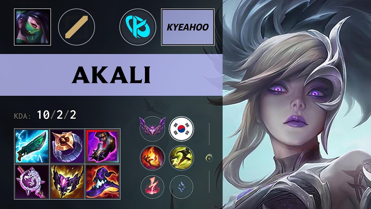 (KC kyeahoo) Akali Mid vs Yone - KR Master Patch 26.13