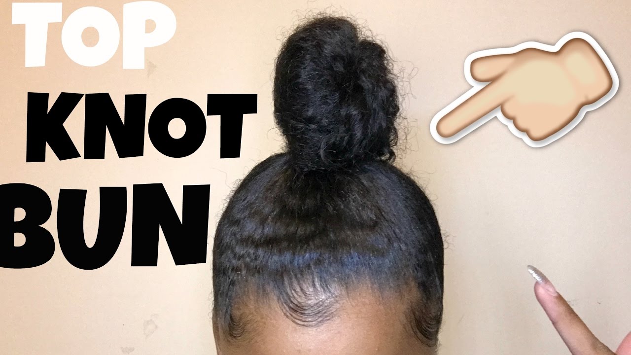 EASY TOP KNOT BUN | + A **TIP** FOR SHORT HAIR | NATURAL