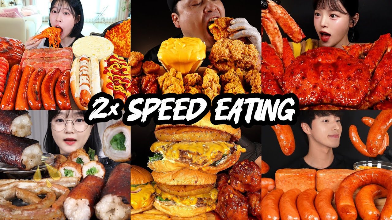 2× SPEED EATING SOUND| MOST SATISFYING ASMR 🎧 FAST EATING & CRISPY SOUNDS COMPILATION | ASMR MUKBANG