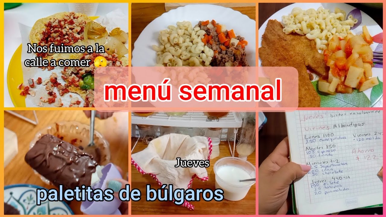 AHORRANDO CON EL GASTO/ MENÚ SEMANAL ECONÓMICO/ PALETAS DE KEFIR 