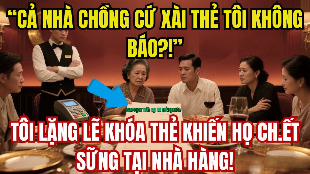 Cả Nhà Chồng Ăn Sang Quẹt Thẻ Tôi Không Báo, Tôi Âm Thầm Khóa Thẻ, Khiến Họ Chết Sững |Truyện Audio