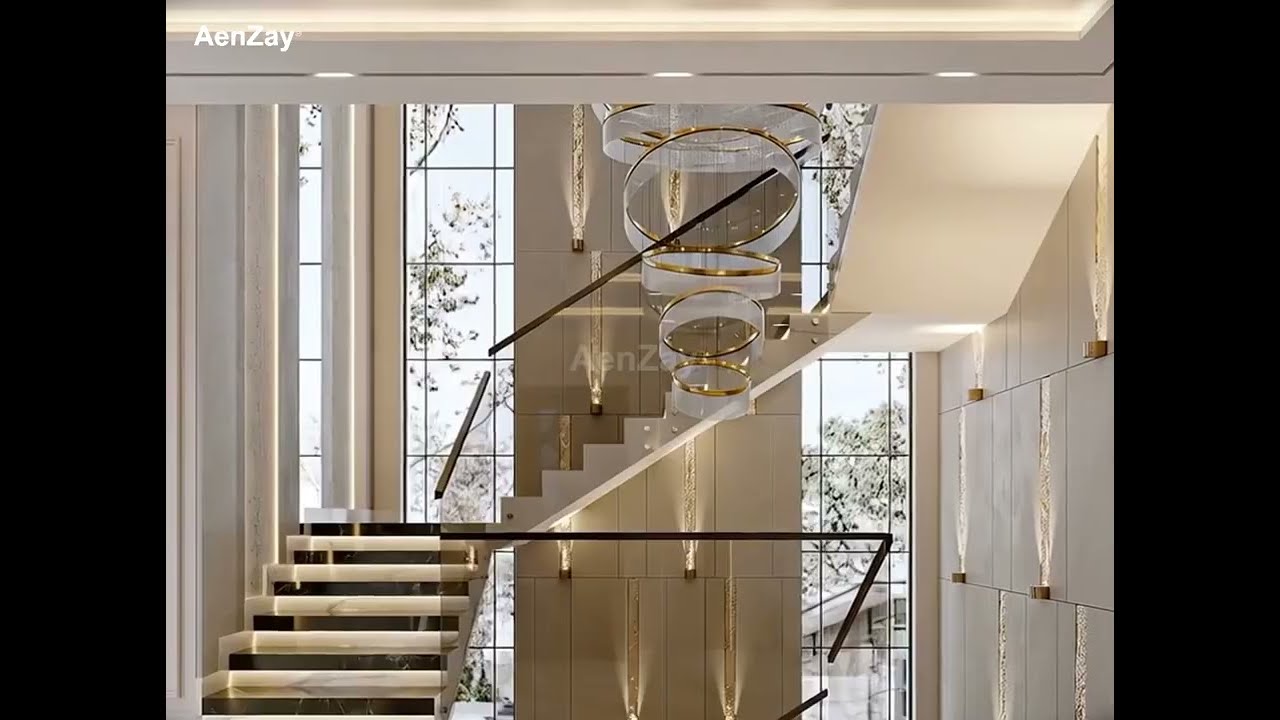 Stair Case & Lobby Interior Designed by AenZay | Luxury and Modern Lifestyle 