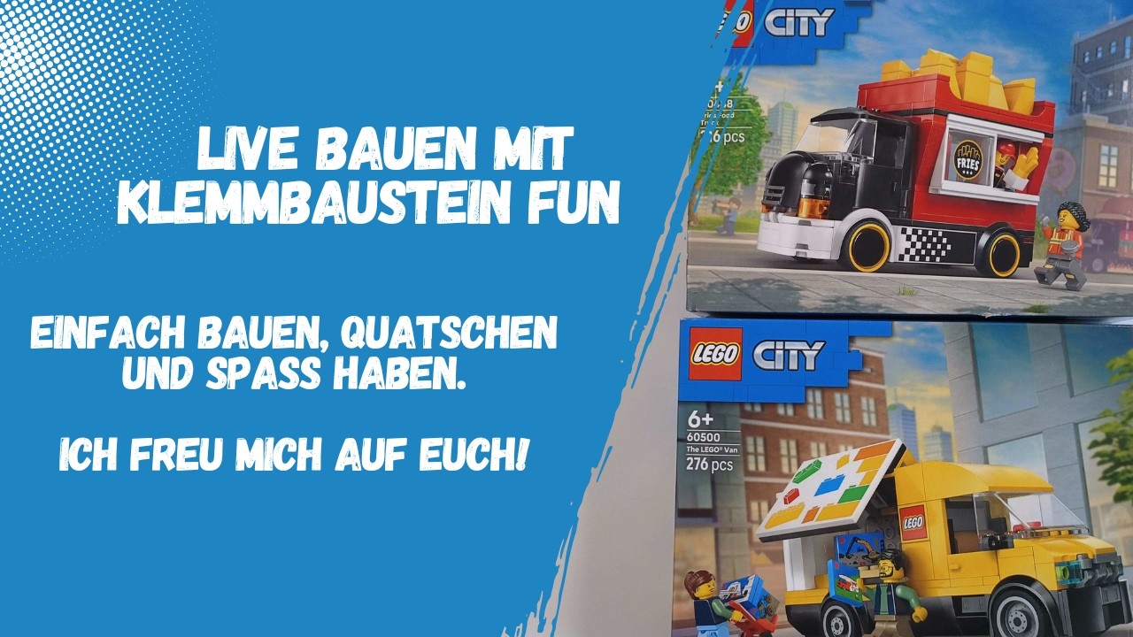 Live bauen  - Lego City Fries Food Truck Set 60488 und Lego City The Lego Van Set 60500