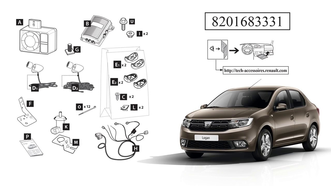 Dacia Logan Falcon 4152 alarm installation