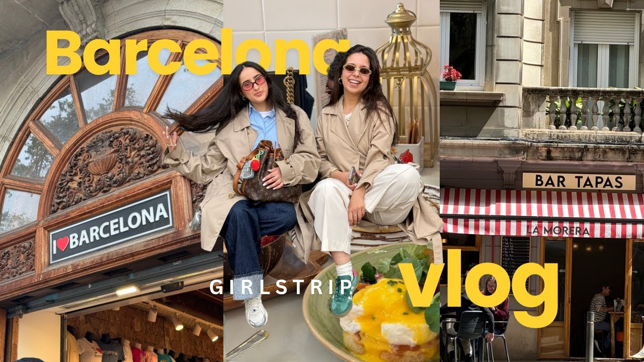 VLOG GirtIstrip to Barcelona : shopping, thrifting, cute cafes & exploring the city
