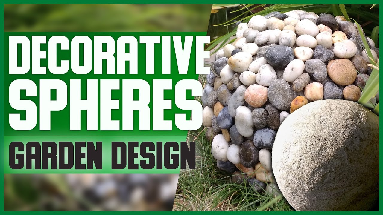 DECORATIVE SPHERES for GARDEN // Free tutorial // DIY, garden design // Cement and concrete projects