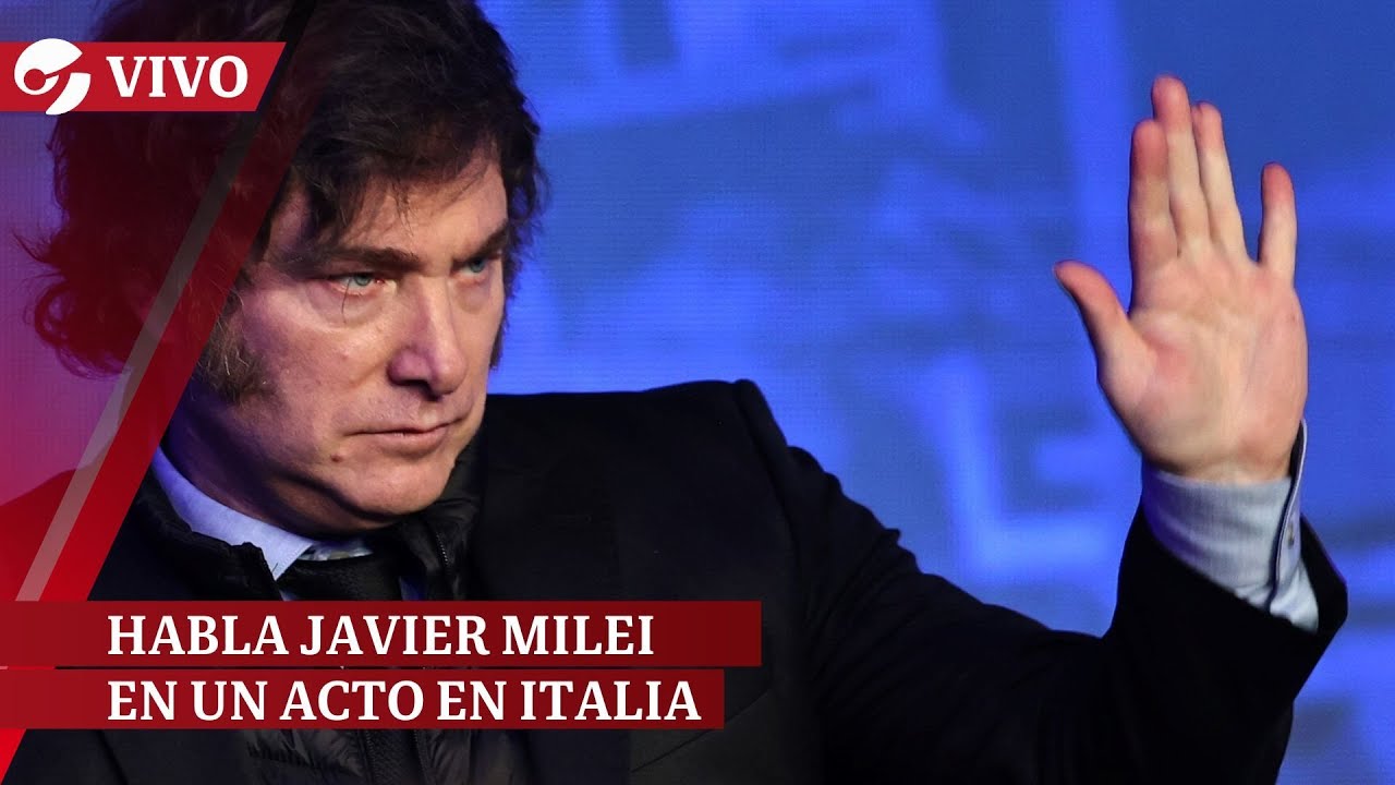 EN VIVO: Habla JAVIER MILEI en un ACTO en ITALIA