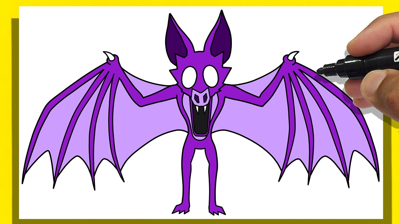 How To Draw BAT 99 Nights in The Forest! ROBLOX