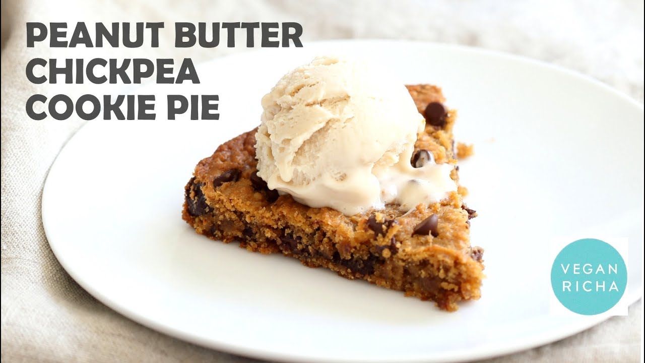 Peanut Butter Chickpea Cookie Pie | Vegan Richa Recipes