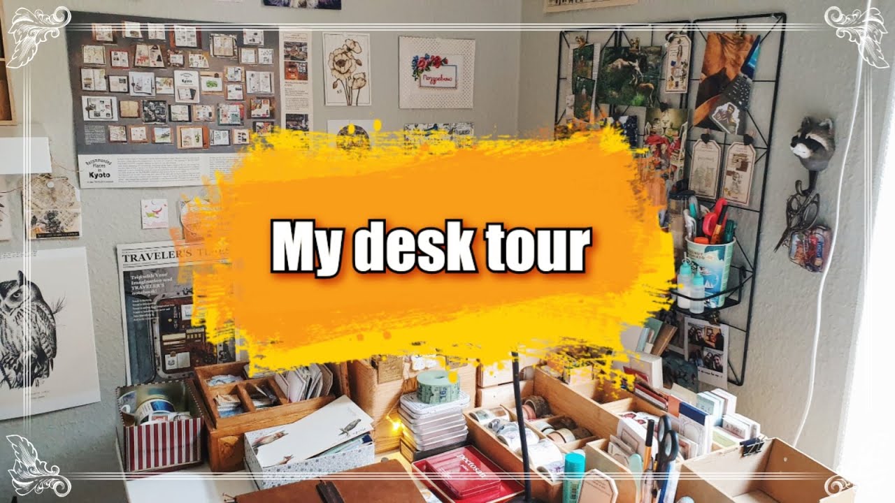 My desk tour (my main crafting space)! And all the journals that I use now)