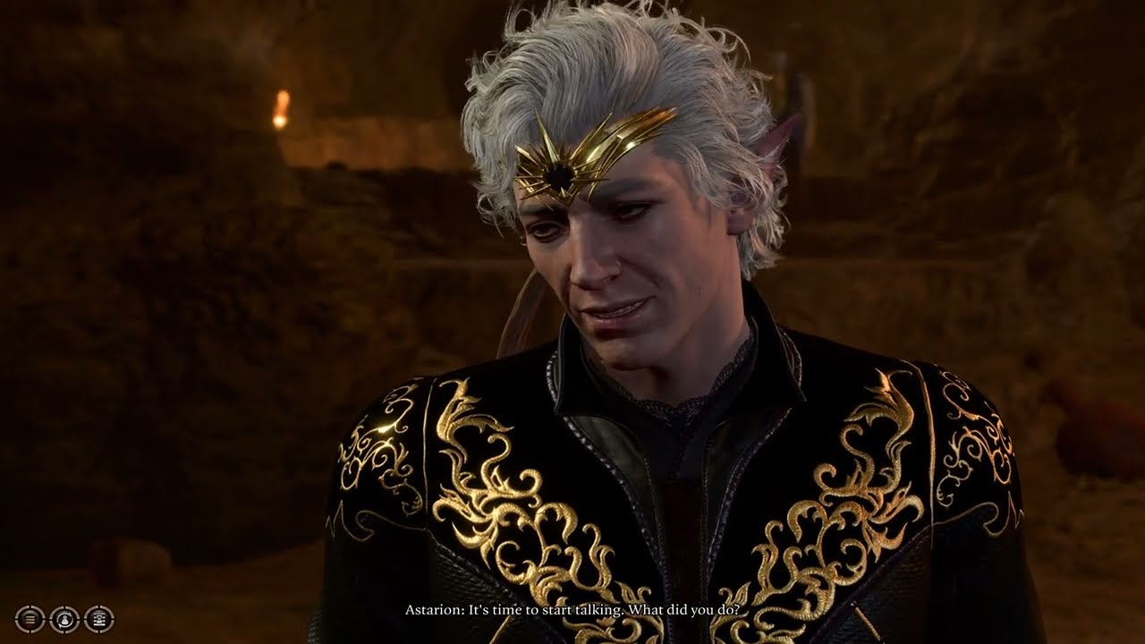 Baldur's Gate 3 - Rare scene with Astarion (he is the only companion when Alfira incident happens)