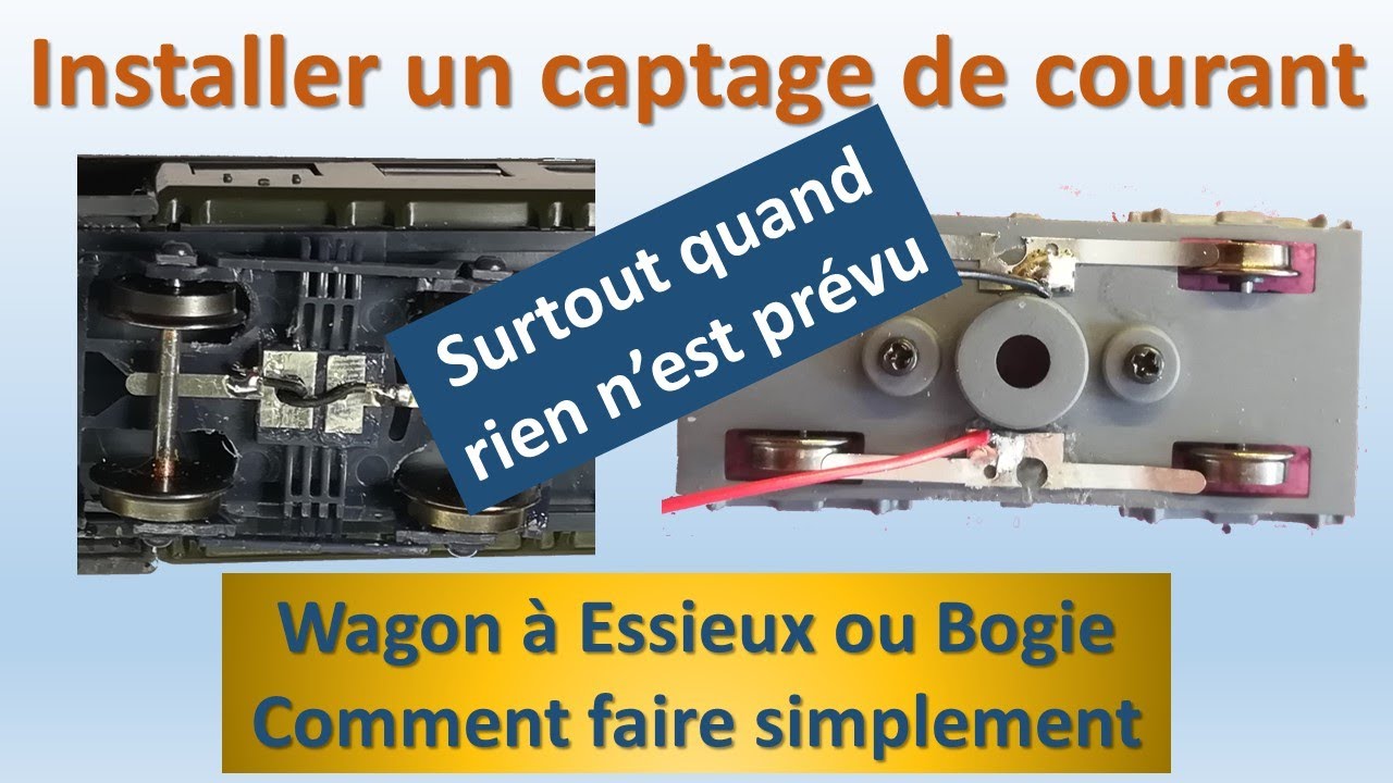 Installer des lamelles contact de captage du courant Trains HO – Amélioration du bogie capteur Lima