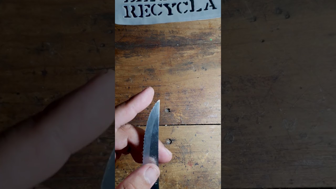 AFILADO CASERO DE CUCHILLO  TRAMONTINA  #diy  #reciclaje