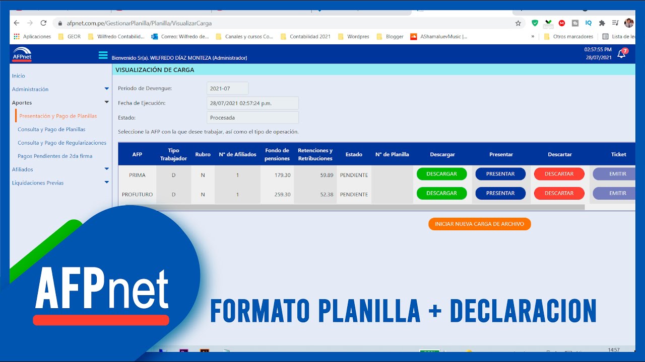 Como declarar Planilla AFPnet | Registrar y generar Tiket de pago AFPnet | Tutorial paso a paso