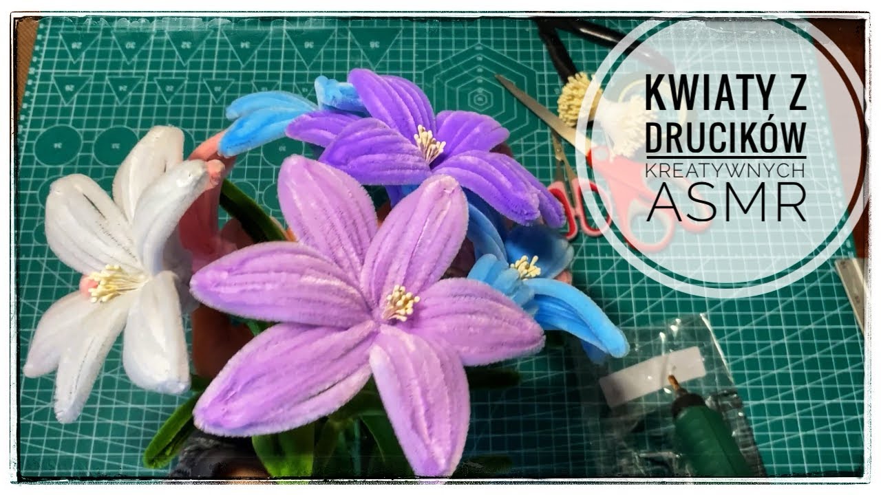 Twórcze ASMR ✂️ Kwiaty z drucików kreatywnych 🌻💐🌸 