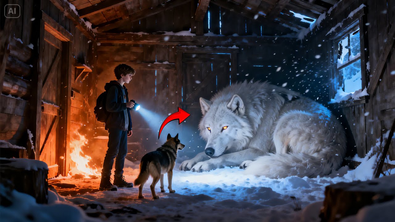 MOUNTAIN BOY BOUGHT A DESERTED CABIN FOR $10. HE FROZE IN SHOCK WHEN HE FOUND A SNOW WOLF INSIDE