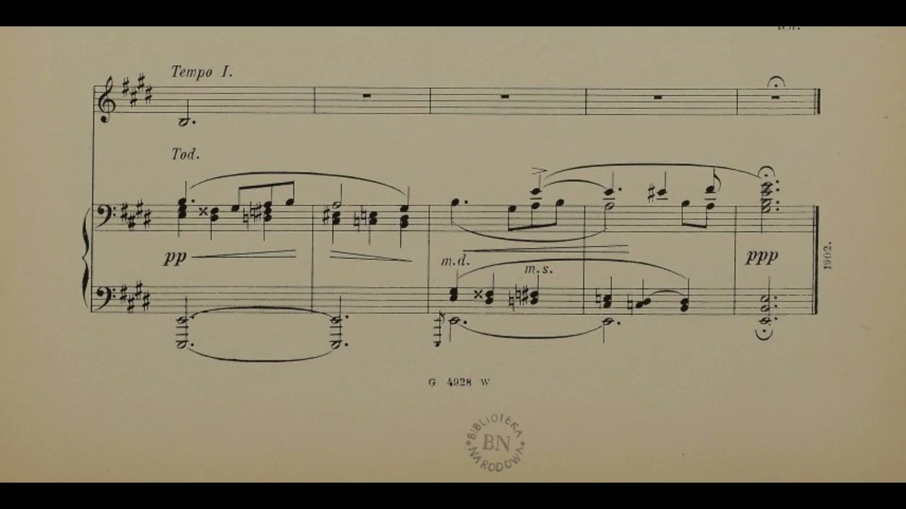 Karol Szymanowski   6 Songs, op  2 with score