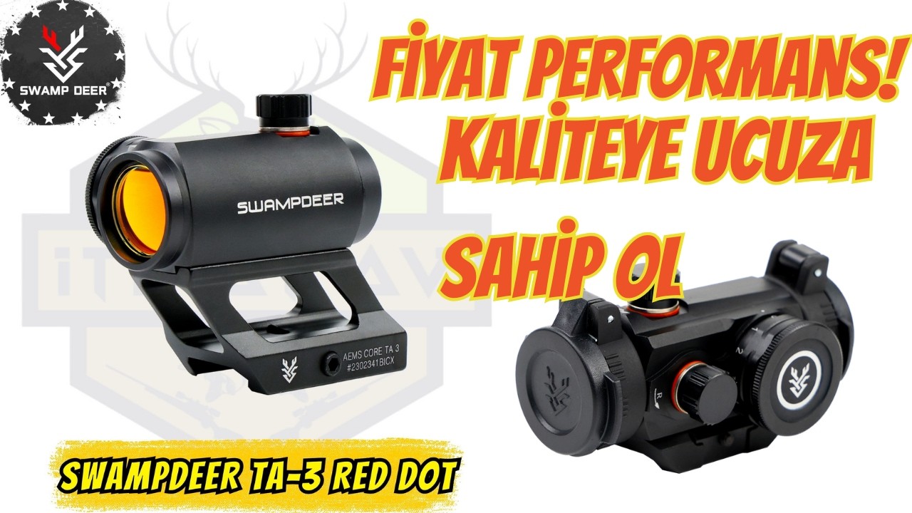 Swampdeer TA-3 Taktikal Red Dot Nişangah – 3 MOA Keskin Nokta